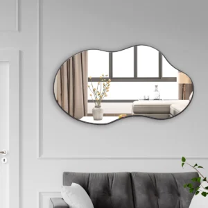 Ashane Asymmetrical Wall Mirror Metal Frame