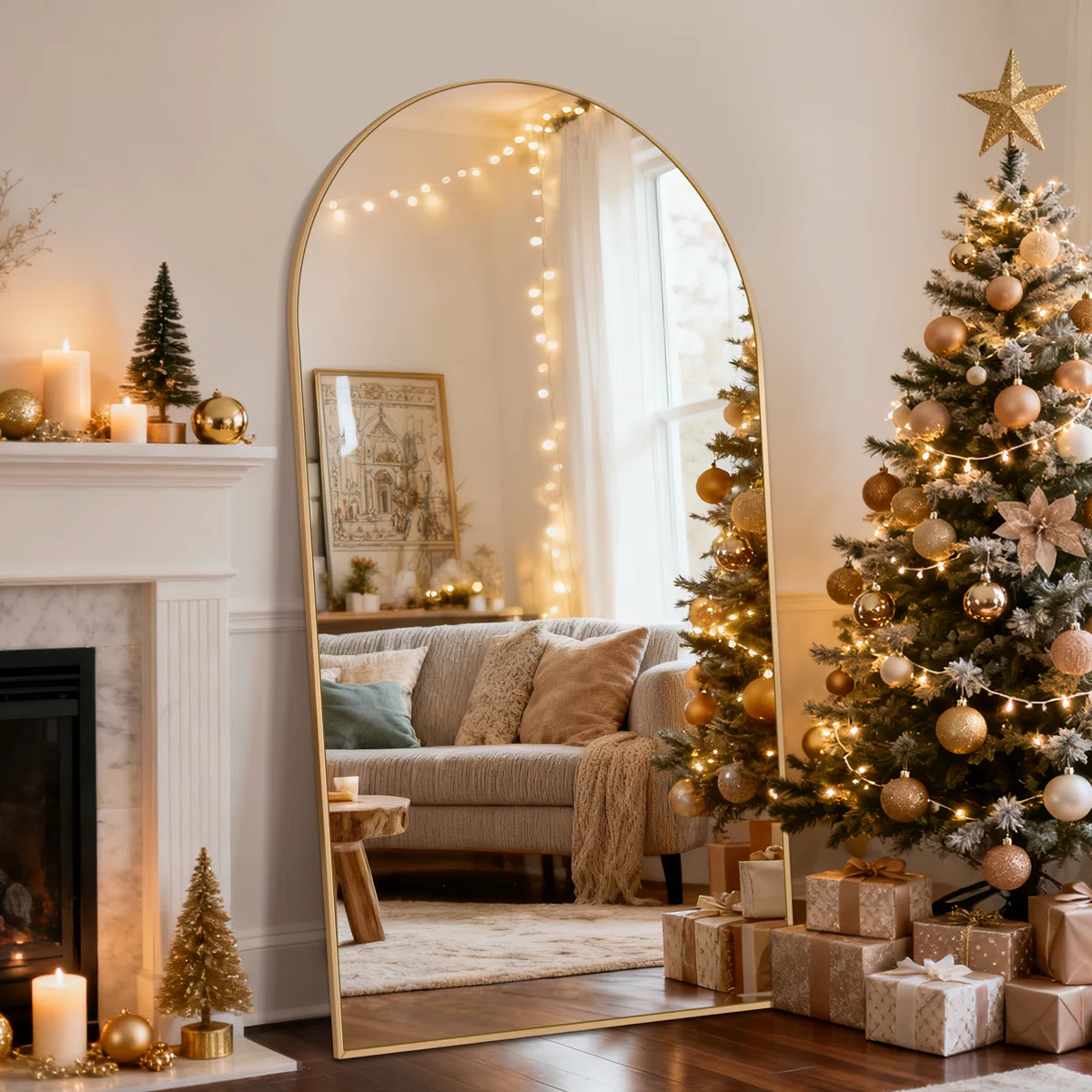 Large Arch Full Length Mirror with 3 Mounting Method - Image 2